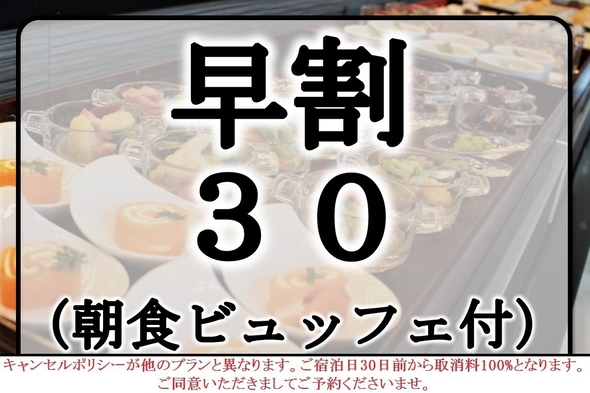 【早期予約がお得】30日前まで予約で割引（朝食付き）【さき楽】